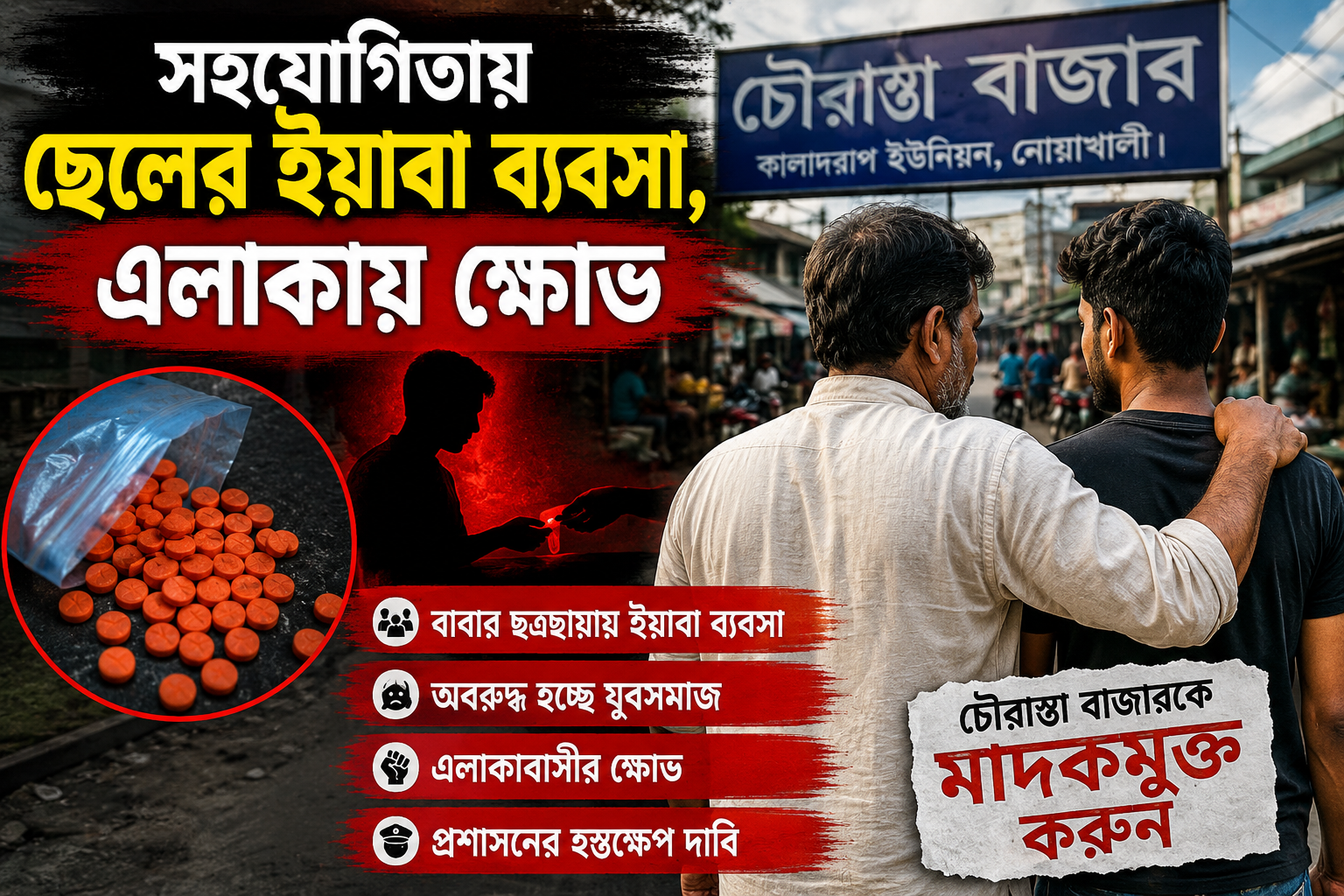 বাবার সহযোগিতায় ছেলের ইয়াবা ব্যবসা, এলাকায় ক্ষোভ